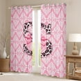 thumbnail image 2 of Homewish Initial S Letter Blackout Curtains Set of 2 (52x84 Each) for Kids, Bohemian Damask Flower Window Curtains, Pink Princess Bowknot Curtains and Drapes, Curtains and Drapes Room Decor, 2 of 6