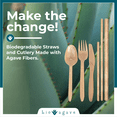 thumbnail image 7 of Bio Agave - 2000 Pack Individually Wrapped Biodegradable 8 1/4" Standard Straws Made From Agave Fibers | Plant Based Eco Friendly Products | Drinking Straws | Reusable Straws, 7 of 7
