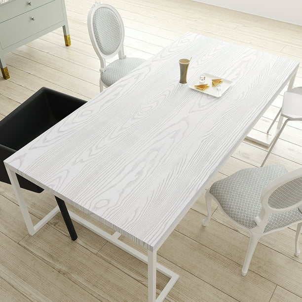 VEELIKE White Wood Grain Contact Paper 15.7''x354'' Peel and Stick