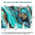 thumbnail image 3 of Peel and Stick Wallpaper Waterproof Geode artist work art Aquamarine luxury art Eastern style Wall Mural Decor Self Adhesive and Removable 69in x 98in, 3 of 8