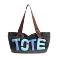 thumbnail image 1 of Bolso de hombro vaquero clásico tipo shopper, ideal para eventos, fiestas y compras. Negro, 1 of 9