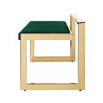 thumbnail image 5 of Posh Living Camilo Velvet and Stainless Steel Base Bench in Green/Gold, 5 of 8