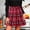 Red, variant on Tennis Skirts for Women Summer Skirt Women's Casual Plaid High Waist Pleated A Line Skirt Dark Gray L