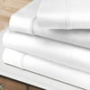Superior 3-Piece 400-Thread Count White Egyptian Cotton Sheet Set, Twin - Deep Pocket