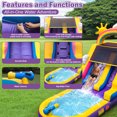 thumbnail image 4 of Inflatable Water Slide Commercial Grade: 21FT(L) Water Bounce House for Adults & Teenagers - Big Pool, Premium PVC, Rainbow Style, Wet & Dry, 950W Blower - for Backyard Outdoor Birthday Party, 4 of 9