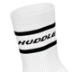 thumbnail image 3 of HUDDLE Calcetines Unisex, pack de 6 – Rayas, logo, crew, calcetines deportivos, color liso Blanco 35-38, 3 of 3