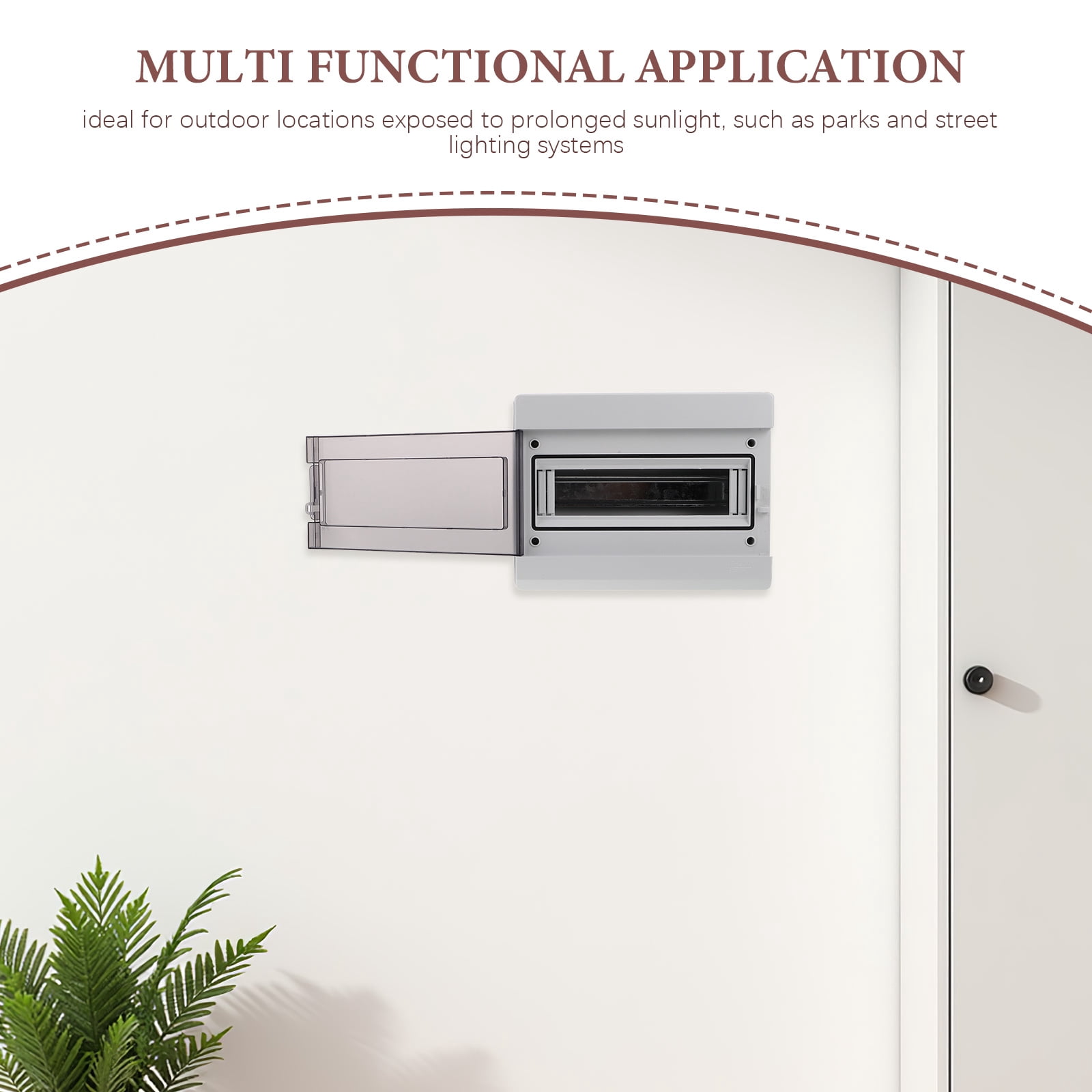WEUVEB Outdoor Electrical Distribution Box, Plastic, Compact Design Ideal for High Humidity and Weather-Resistant Use