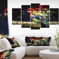 thumbnail image 1 of Colorful Parrot on Branch - Animal Canvas Wall Art, 1 of 3