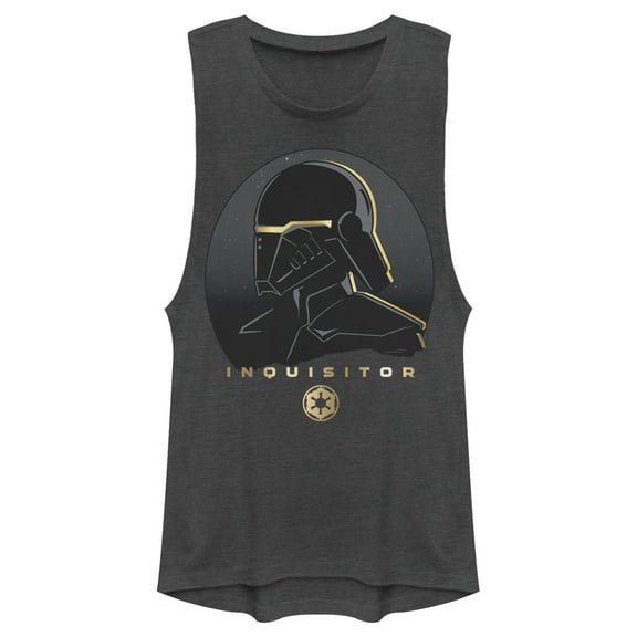 Junior's Star Wars Jedi: Fallen Order Empire's Inquisitor  Festival Muscle Graphic Tee Charcoal X Small