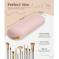 thumbnail image 3 of LESYAO Travel Makeup Brush Holder, Silicone Make up Brush Organizer Bag, Zipper Anti-Fall Out Makeup Brush Pouch for Daily, Work or Gift Giving - Pink, 3 of 8