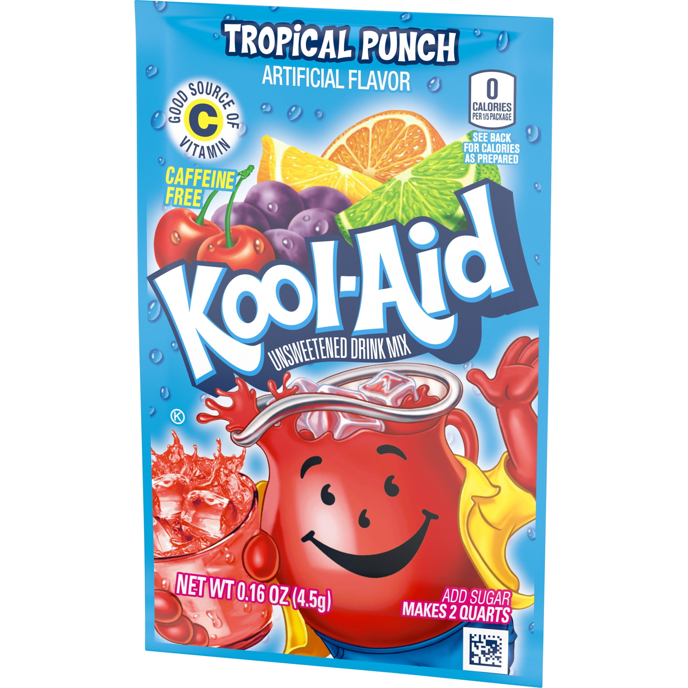 Kool-Aid Unsweetened Tropical Punch Powdered Drink Mix, 0.16 oz. Packet