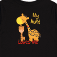 thumbnail image 4 of Inktastic My Aunt Loves Me Giraffe Boys or Girls Long Sleeve Toddler T-Shirt, 4 of 5