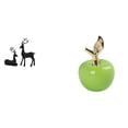 thumbnail image 1 of Estatua de reno,Estatua de reno negro,decoración del hogar,arte y artesanía,Estatua,Escultura de fruta artificial,estatua y artesanía,Colección de figuras de cerámica para decoración del, 1 of 8