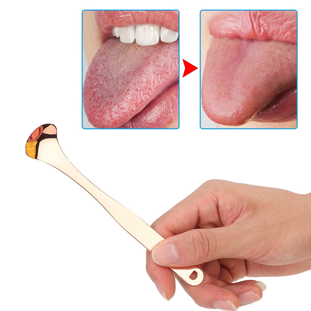 LYUMO Coated Tongue Scraper, Stainless Steel Tongue Cleaner Bacteria