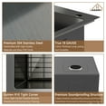 thumbnail image 6 of CASAINC Handmade All in.-One Topmount Stainless Steel 33 in. x 22 in. Double Bowl Kitchen Sink, 6 of 9