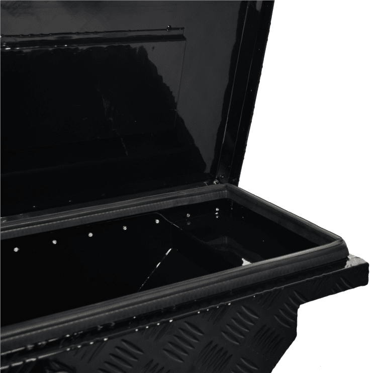 62" Aluminum Heavy Duty Low Profile Angled Truck Tool Box w/ Rigid Core Lid