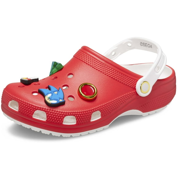 Crocs Unisex Sonic The Hedgehog Classic Clogs, Red, 13 US Men