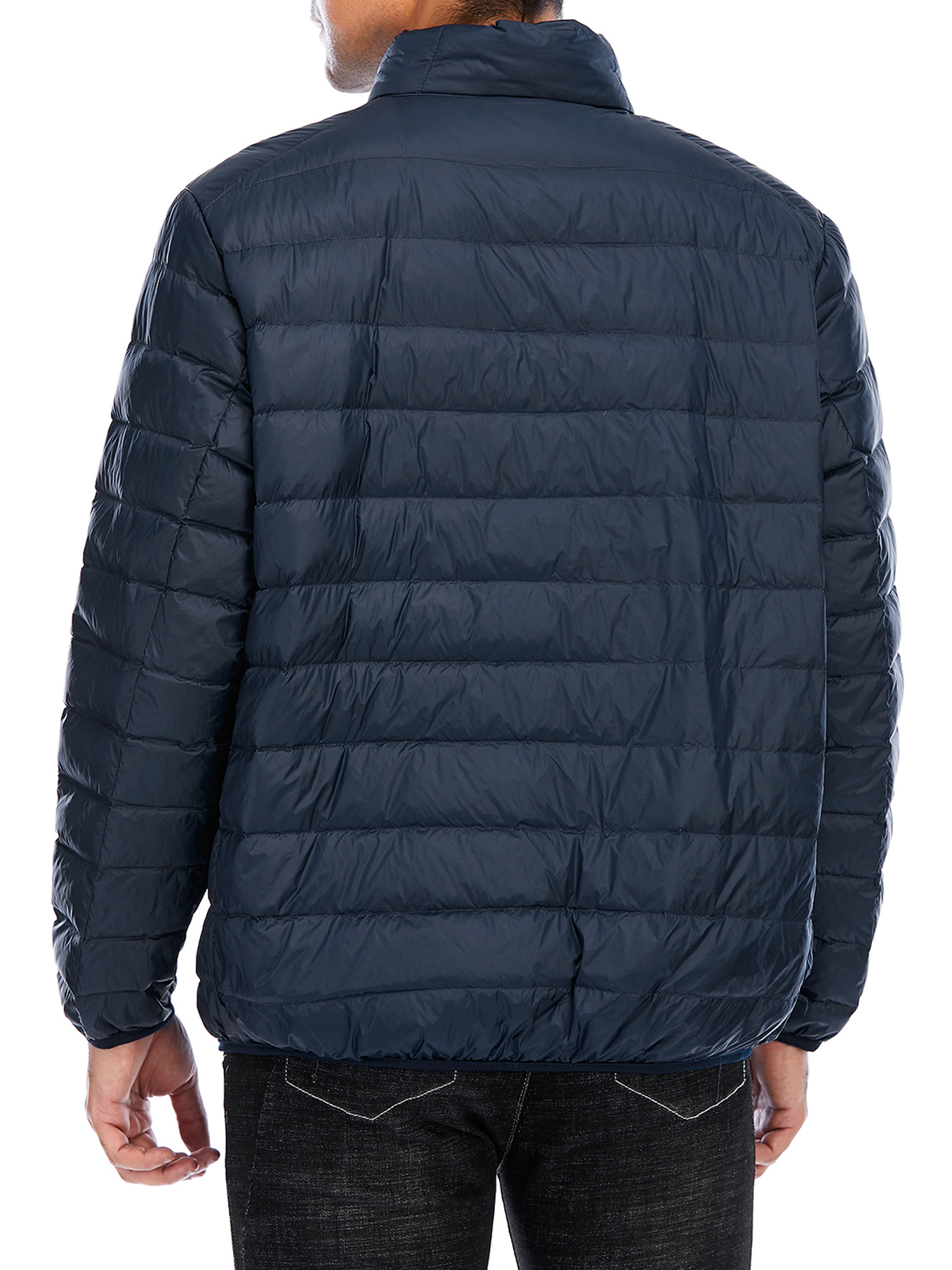 Men's Packable Down Jacket Winter Warm Jacket lightweight Zipper Jacket Puffer Bubble Coat Black Blue - image 5 of 7