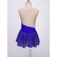 thumbnail image 4 of Miutii Kids Girls Figure Ice Skating Dress Ballet Lyrical Dance Dress Mesh Splice Dancewear Royal Blue 12, 4 of 7