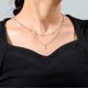 thumbnail image 3 of KKjoy Star Pendant Necklace for Women Silver Color Stainless Steel Beads Double Chain Collars Minimalist Jewelry Accessories New, 3 of 5