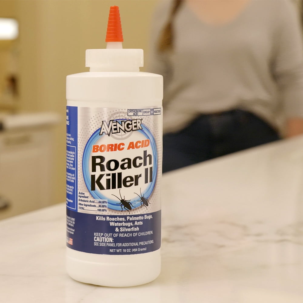 Avenger Boric Acid Roach Powder Killer II, 16 oz