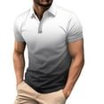 thumbnail image 2 of Caqnni Casual Men's Polo Shirts Short Sleeve Shirts with a Vintage Collar (Dark Blue,M), 2 of 5
