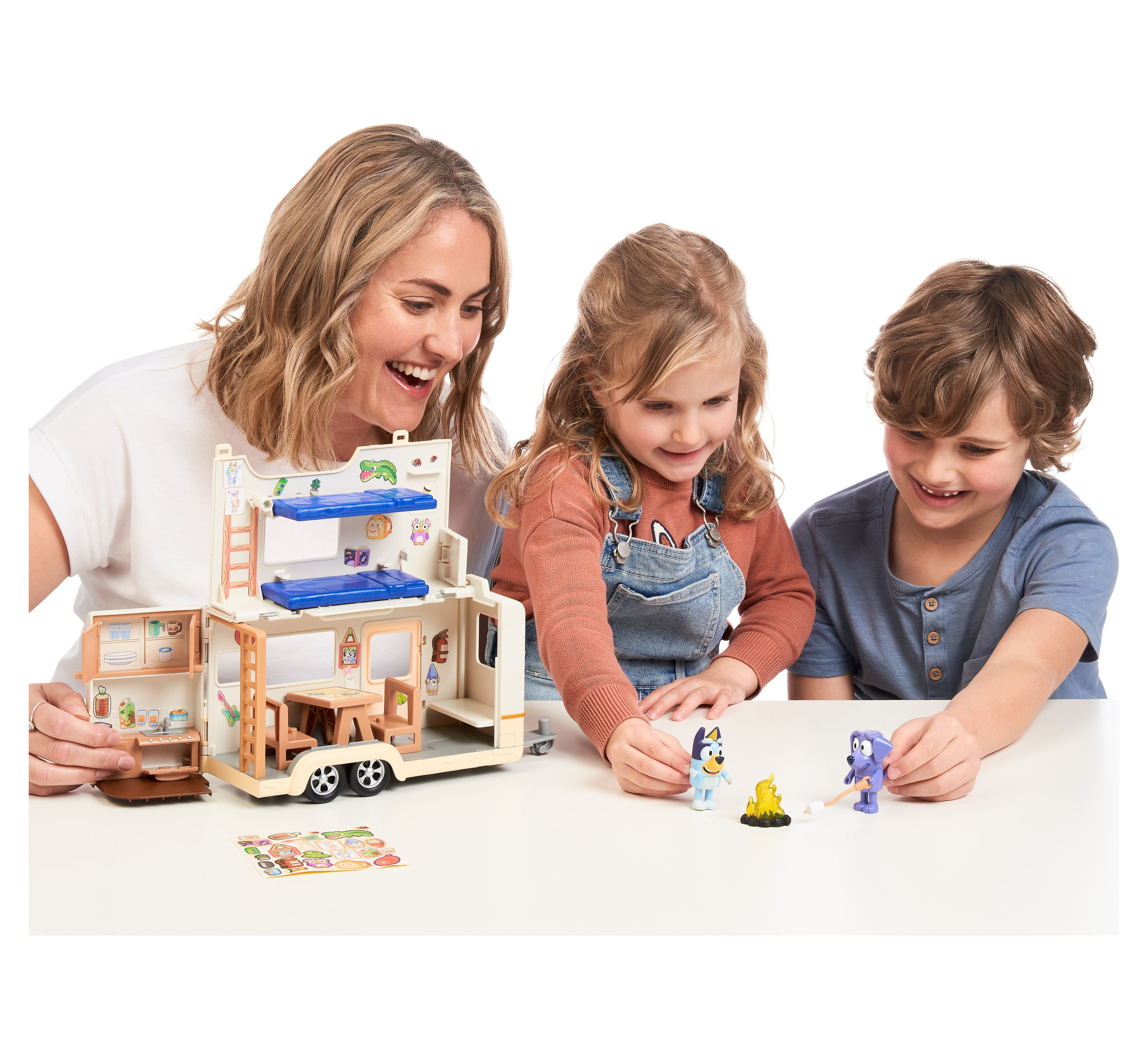 Bluey Campervan Playset with Jean Luc, 8 pc, Preschool, 3+