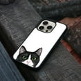 thumbnail image 4 of WIRESTER Shockproof Soft Rubber Cover Case for Apple iPhone 16 Pro 6.3" 2024, Animal Black White Tuxedo Cat, 4 of 5