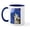 White/Navy Inside, variant on CafePress - Wolf And Full Moon Mug - 11 oz Ceramic Mug - Novelty Coffee Tea Cup