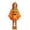Orange, variant on Halloween Hooded Poncho for Kids Fluffy Pumpkin Face Hooded Poncho (Orange)