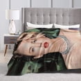 thumbnail image 3 of Jennifer Lawrence Flannel Blanket Soft Air Conditioner Blanket Anti-Pilling Lap Blanket for Sofa Bedroom Living Room 50x40 inch, 3 of 5