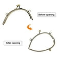 thumbnail image 5 of Uxcell Metal Purse Frames, 6.1" 2Pack Kiss Lock Clasp Frame for Coin Bags Sewing DIY, Bronze, 5 of 6