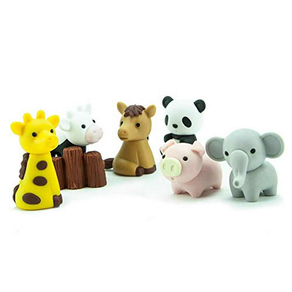 Iwako Japanese Puzzle Take Apart Erasers Zoo Animals Set of 7 - Walmart ...