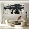 thumbnail image 3 of Brown and white abstract painting on canvas large black wall art original textured canvas art modern abstract art contemporary wall decor,(91*183cm)36*72 Inches,Unstretched,Frameless, 3 of 4