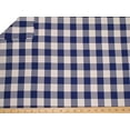 thumbnail image 2 of LA Linen Polyester Gingham Checkered 60 by 120-Inch Rectangular Tablecloth, Royal Blue and White, 2 of 3