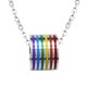 thumbnail image 1 of Collar con colgante de arcoíris del orgullo gay LGBT, regalo para hombres y mujeres transgénero. Plata, 1 of 9