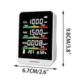 thumbnail image 3 of Monitor de calidad del aire con detector de CO2 - Sensor interior portátil | Mide dióxido de carbono, TVOC, HCHO, temperatura, humedad | Pantalla LCD de alta precisión NDIR | USB recargable | 0-5000, 3 of 9