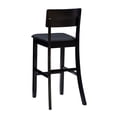 thumbnail image 3 of Linon Torino 30" Contemporary Indoor Wood Bar Stool with Black/Dark Brown Faux Leather Seat, 3 of 9