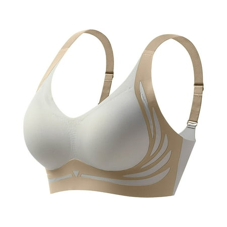 Up to 50% off HAPIMO Discount Sports Bras for Women Cozy Running Padded Bralette Stretch Elastic Seamless Wireless Gathering Workout Activewear Bra Wire Free Athletic Vest