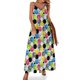 thumbnail image 1 of Vestido sin mangas con estampado de pickleball colorido y moderno, vestidos para mujer, ropa de verano 2024 para mujer, 1 of 7