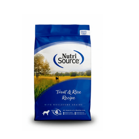 NutriSource Trout & Brown Rice Recipe Dry Dog Food 12 lb