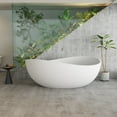 thumbnail image 3 of AVAXA 63'' Solid Surface Freestanding Soaking Bathtub for Bathroom, 3 of 10