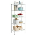 thumbnail image 2 of PayLessHere 5-Shelf Adjustable Wire Rack Chrome Wire Rack 24" L x 14" W x 60" H for Restaurant Garage Pantry Kitchen Garage,Chrome, 2 of 8