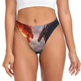 thumbnail image 1 of Fotbe Fire Sky Dragon Tanga Sin Costuras para Mujer con Estampado – Panties Invisibles, Transpirables y Cómodos para Uso Diario-Medium, 1 of 6