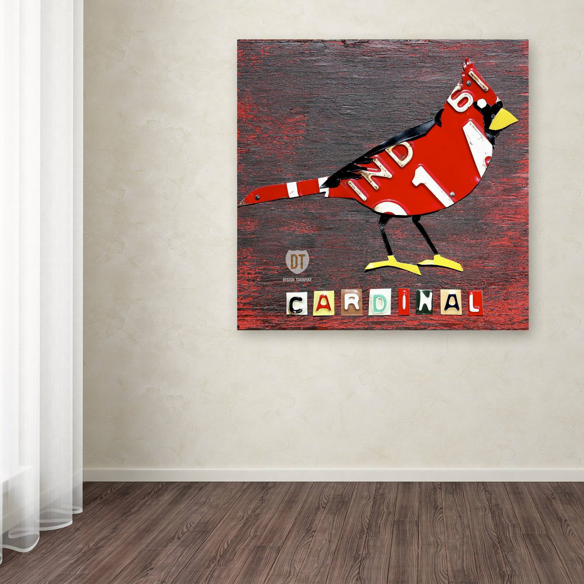 Trademark Fine Art 'Indiana Cardinal' Canvas Art by Design Turnpike