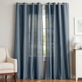 thumbnail image 2 of Exclusive Home Curtains Loha Linen Grommet Top Curtain Panel Pair, 54x84, Blue, 2 of 8