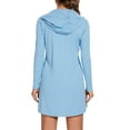 thumbnail image 4 of Charmo Womens Lightweight Rash Guard UPF 50+ Sun Protection Hoodie Swimm Shirts with Pockets, 4 of 7