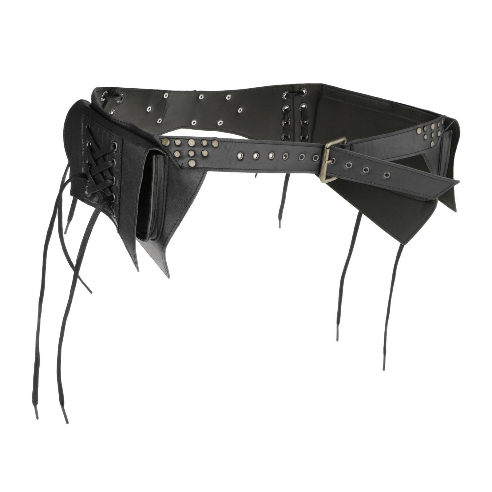 Fashion Fanny Pack Costume Bags Wallet Adjustable Steampunk Waist Bag Pouch for Black