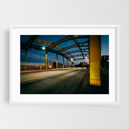 The Howard Street Bridge - Baltimore Maryland Photography White Framed Wall Art Print 24 x 36 inches