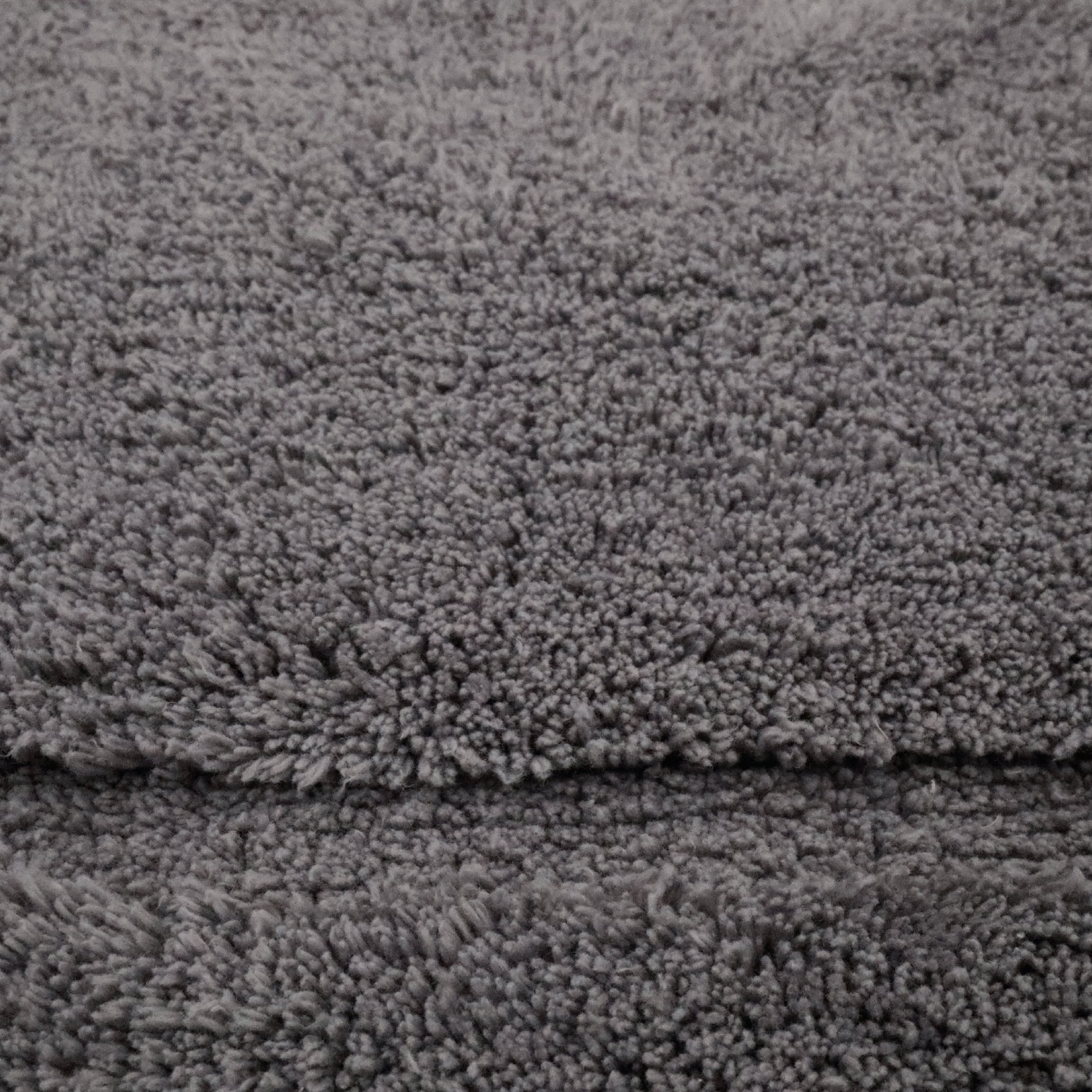 Jean Pierre New York Lydia Border 100% Cotton Bath Mat - Non-Slip Bath Rug - Charcoal Gray - 20"x30"